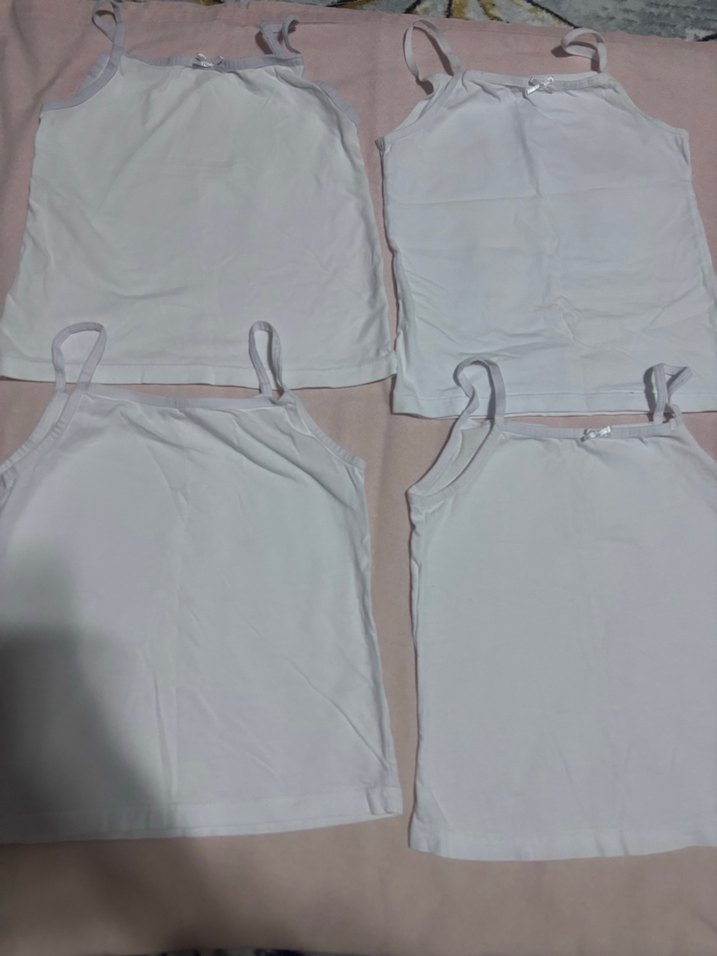 Beyaz Askılı Çocuk Atlet 4'lü Paket - Görsel 3