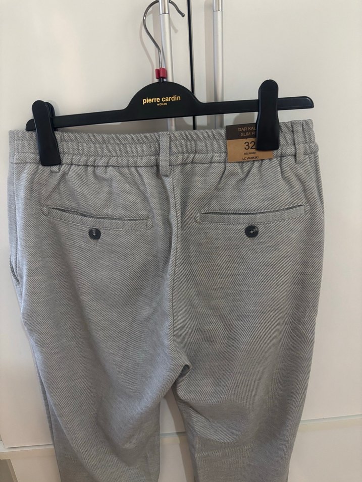 Gri Erkek Normal Kesim Pantolon - Görsel 3