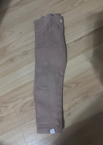 Kız Çocuk Bej Düğmeli Tayt - Görsel 3