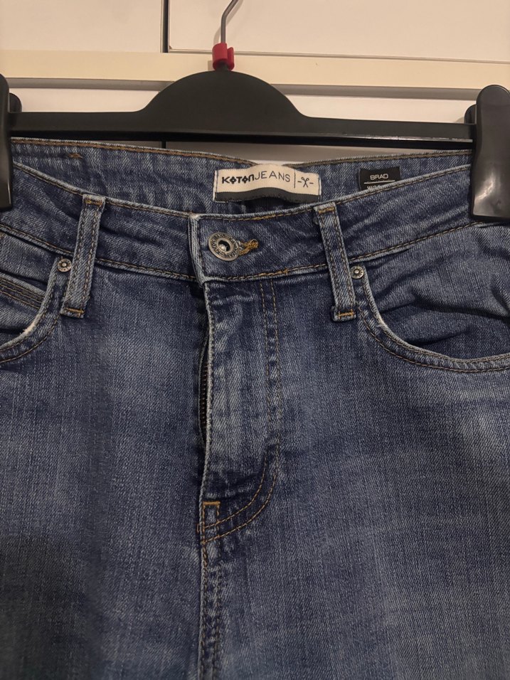 Erkek Mavi Denim Regular Fit Jean - Görsel 3