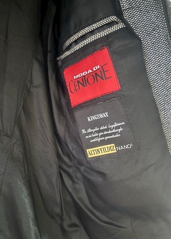 Düğmeli Gri Yün Midi Erkek Ceket - Görsel 3