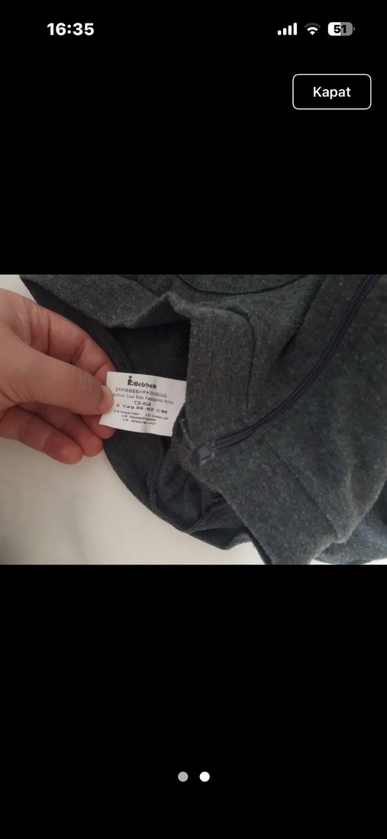 Kapüşonlu Gri Erkek Çocuk Sweatshirt - Görsel 2