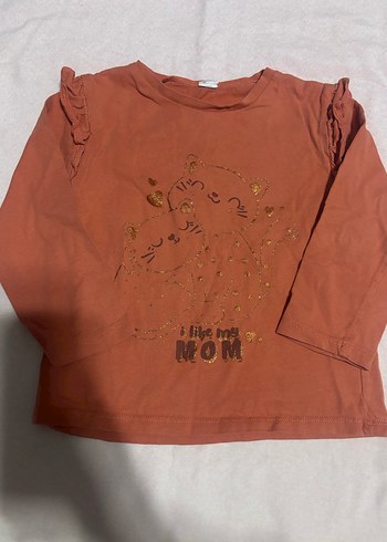 Kahverengi Kız Uzun Kollu Tişört - Görsel 2