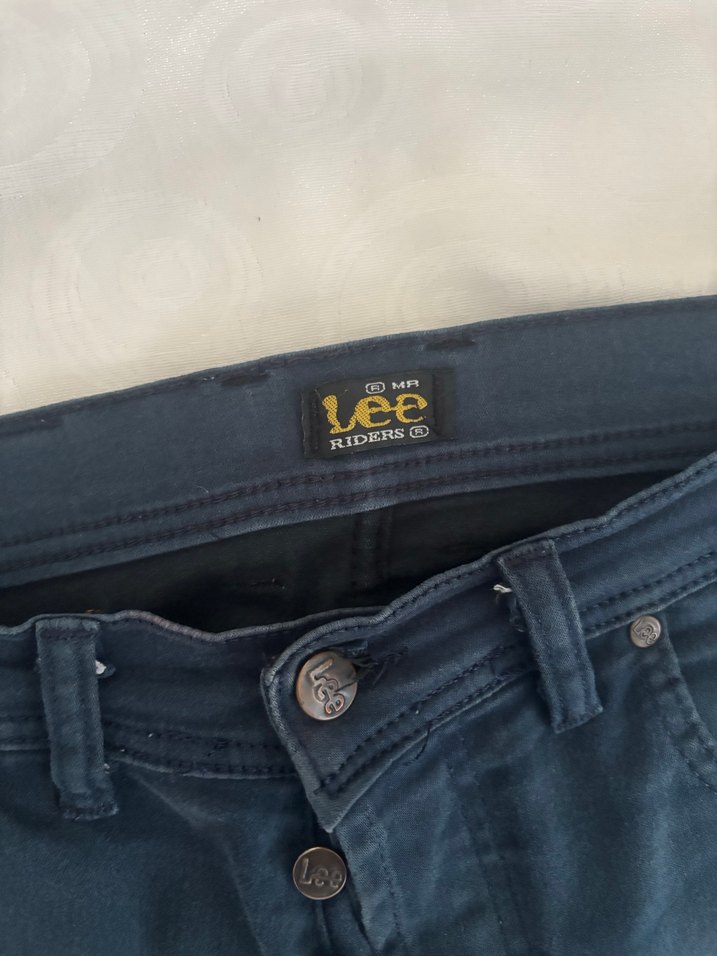 Lacivert Düğmeli Erkek Denim Pantolon - Görsel 5