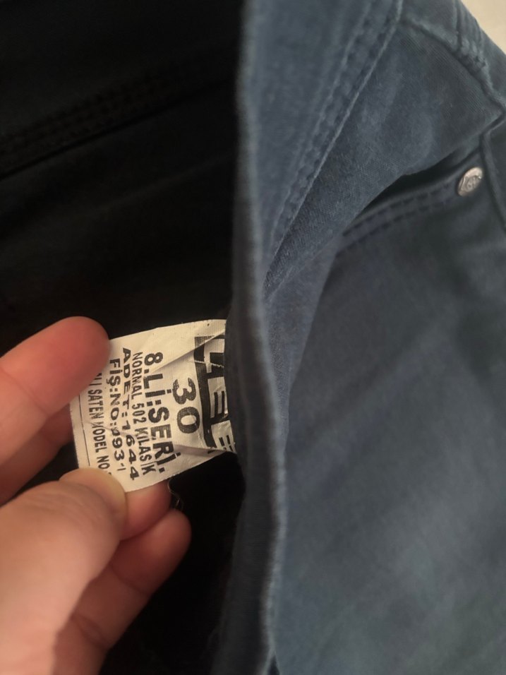 Lacivert Düğmeli Erkek Denim Pantolon - Görsel 4