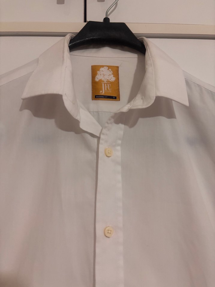 Erkek Beyaz Pamuklu Uzun Kollu Gömlek - Görsel 4