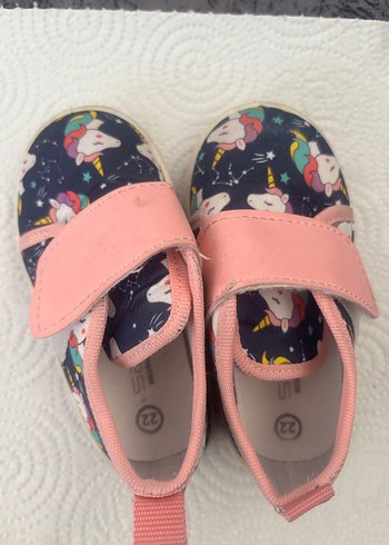 Kız Çocuk Unicorn Desenli Cırt Cırtlı Spor Ayakkabı - Görsel 2