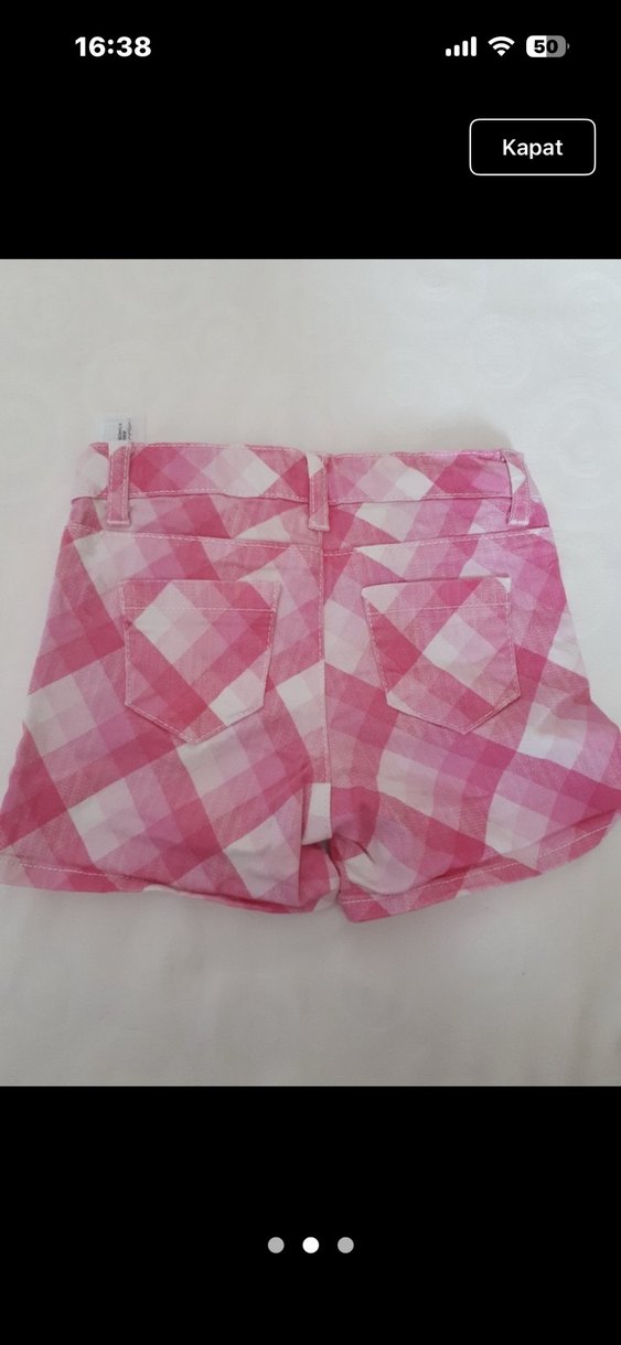 Pembe Batik Desenli Kız Şort - Görsel 2