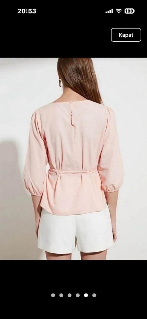 Kadın Pamuk Mini Bluz - Görsel 5