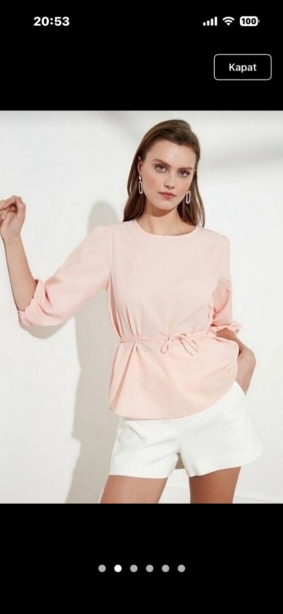 Kadın Pamuk Mini Bluz - Görsel 2
