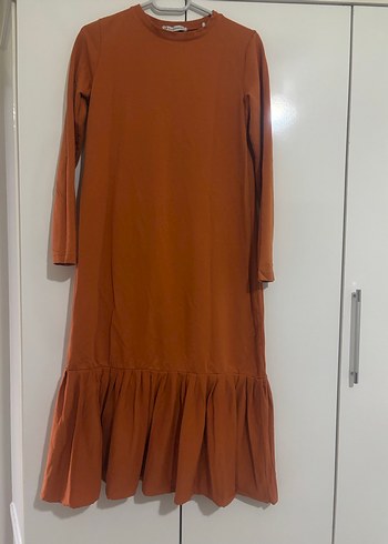 Kadın Uzun Kollu Fırfırlı Elbise - Görsel 2