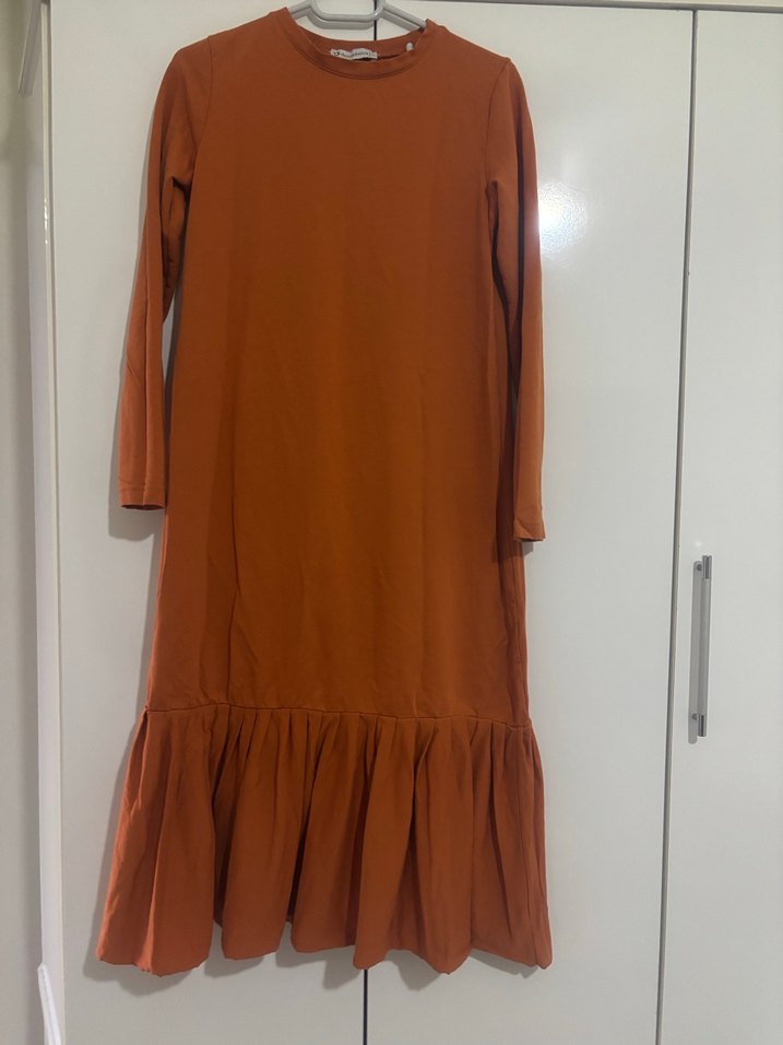 Kadın  Uzun Kollu Fırfırlı Elbise - Görsel 2