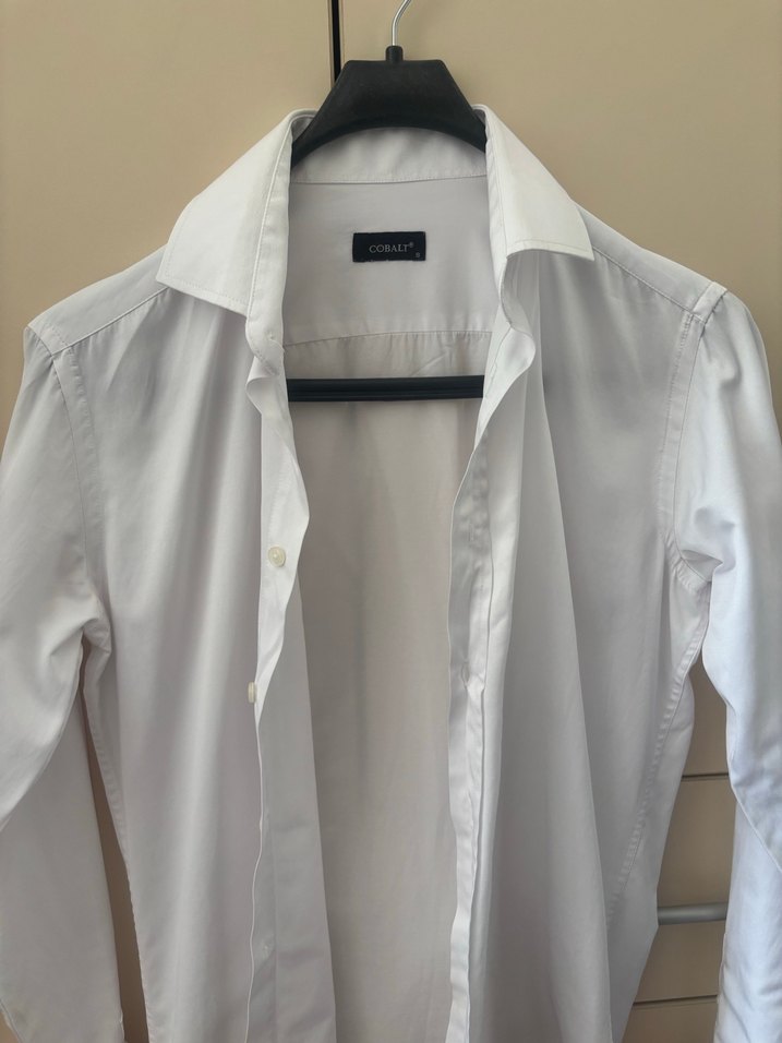 Beyaz Pamuklu Erkek Gömlek - Görsel 4