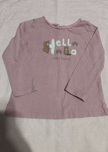 Kız Çocuk Uzun Kollu Baskılı Tişört - Görsel 2