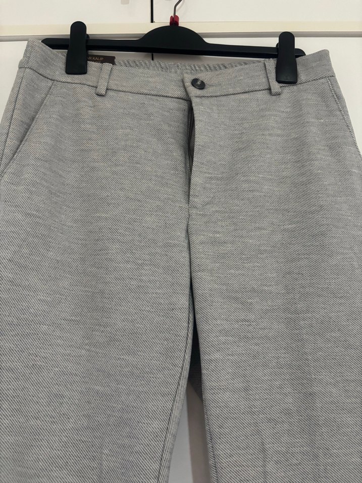 Gri Erkek Regular Fit Ofis Pantolonu - Görsel 2