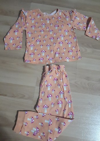 Kız Çocuk Pembe Baskılı Uzun Kollu Pijama Takımı