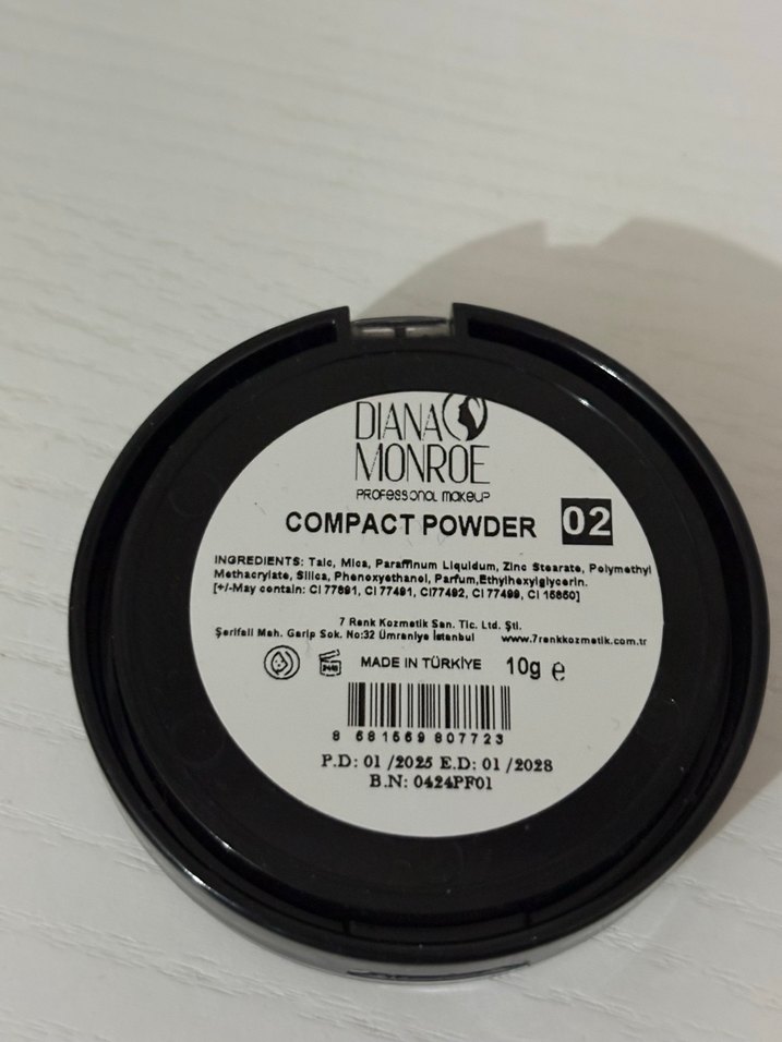 Diana Monroe Compact Pudra - Koyu Bej - Görsel 2