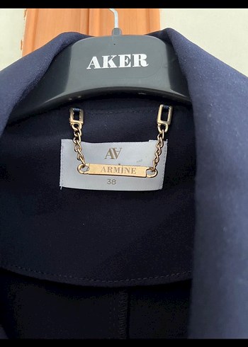 Armine Lacivert Trençkot - Görsel 7