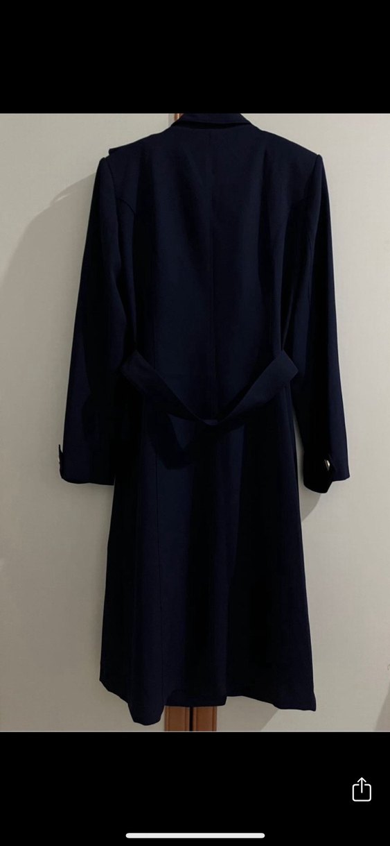 Armine Lacivert Trençkot - Görsel 4