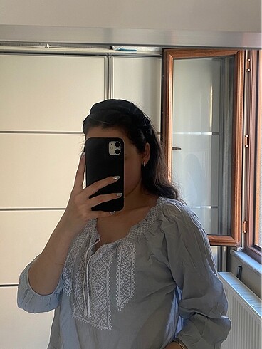 Zara Mavi yazlık bluz