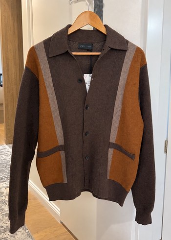Zara Retro Kahverengi Triko Hirka Siklik Ve Rahatlik Bir Arada