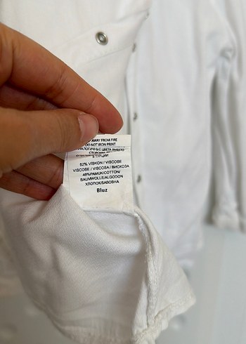 Kız Çocuk Beyaz pamuklu Fırfırlı Gömlek - Görsel 5