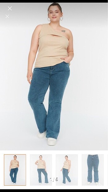 Trendyol curve yüksek bel flare fit jeans