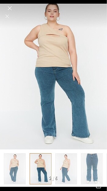 Trendyol & Milla Trendyol curve yüksek bel flare fit jeans