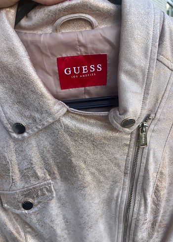 s Beden çeşitli Renk Guess parlak simli bele oturan ceket