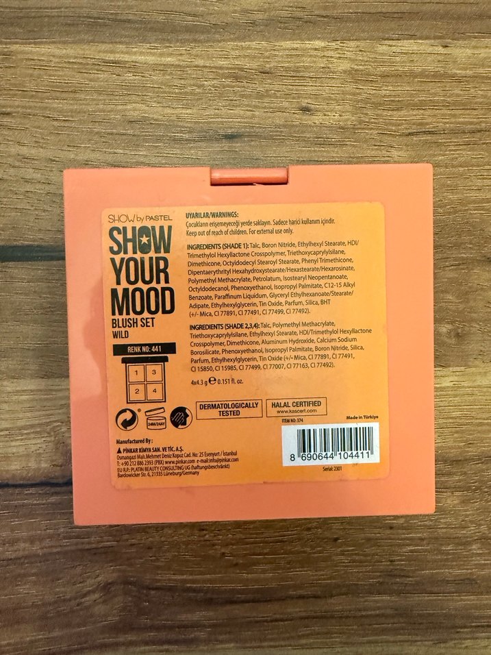 Pastel allık, aydınlatıcı, bronzer paleti - Görsel 3