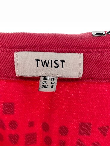 38 Beden pembe Renk Twist Kot Ceket %70 İndirimli.
