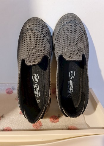 Gri Stiletto Topuklu Kadın Spor Ayakkabı - Görsel 3