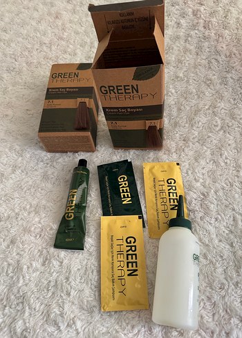 Green Therapy 7.1 Küllü Kumral Krem Saç Boya - Görsel 2