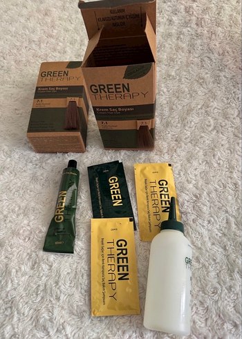 Green Therapy Krem Saç Boyası 7.1 Küllü Kumral - Görsel 3