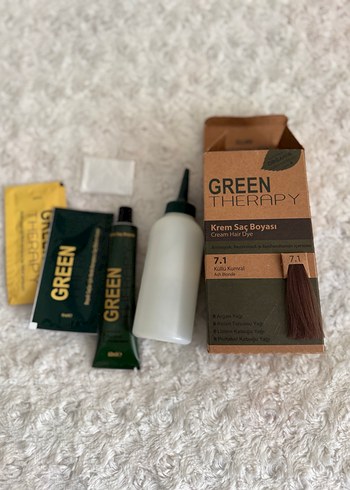 Green Therapy Krem Saç Boyası 7.1 Küllü Kumral - Görsel 2