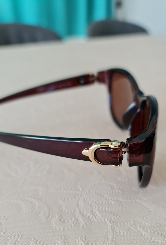 Klasik Kahverengi Şeffaf Kadın Güneş Gözlüğü - Görsel 2