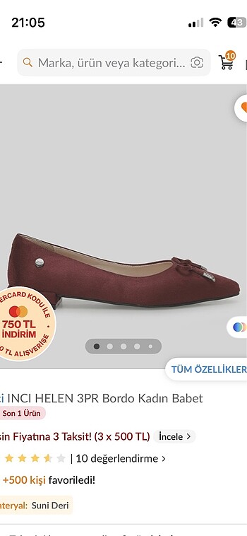 37 Beden bordo Renk Kadın babet
