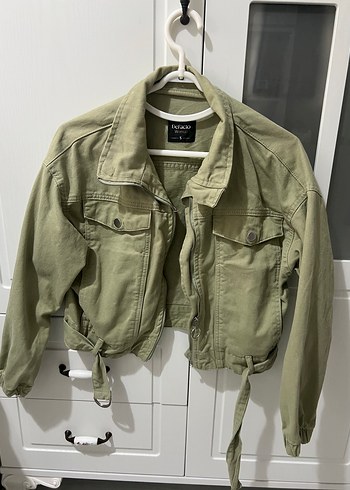 Defacto Hakiki Haki Denim Ceket