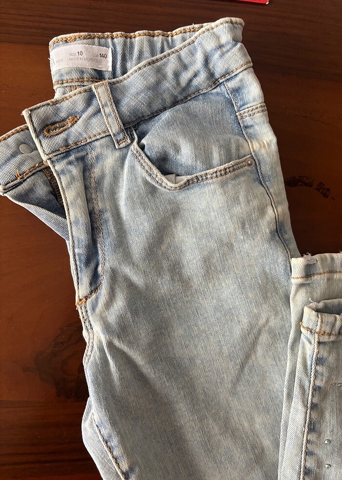 Zara taşlı jean skinny kız çocuk - Görsel 3