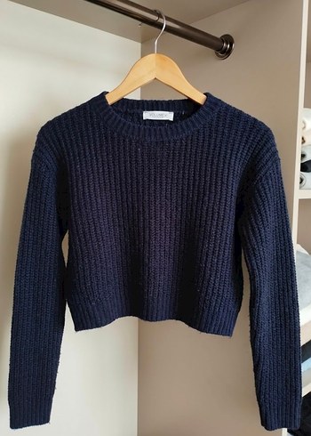 H&M Lacivert Kalin Triko Kazak
