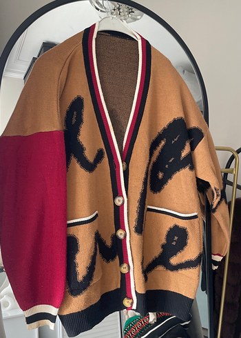 Diğer Oversize Kahverengi Triko Hirka Siklik Ve Rahatlik Bir Arada