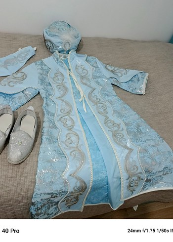 Beyaz Etnik Desenli Çocuk Sünnet Kıyafeti - Görsel 2