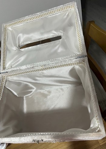 Nakışlı Beyaz takı nikah Kutusu - Görsel 4