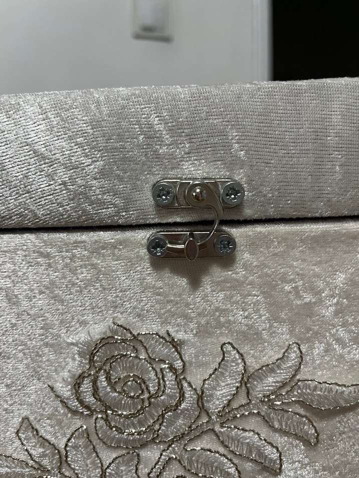 Nakışlı Beyaz takı nikah Kutusu - Görsel 2