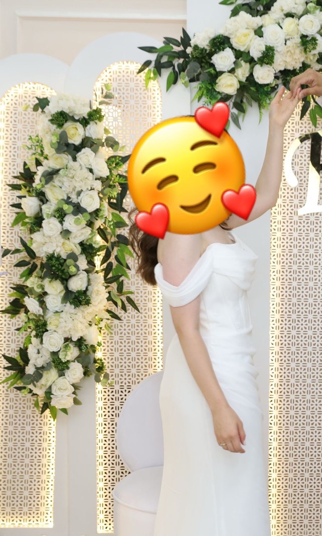 Beyaz Straplez Uzun Düğün Elbisesi - Görsel 2