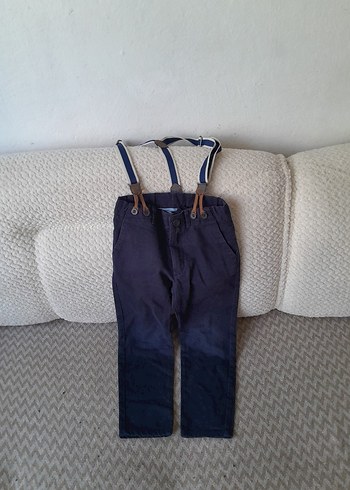 H&M Lacivert Cocuk Askili Pantolon