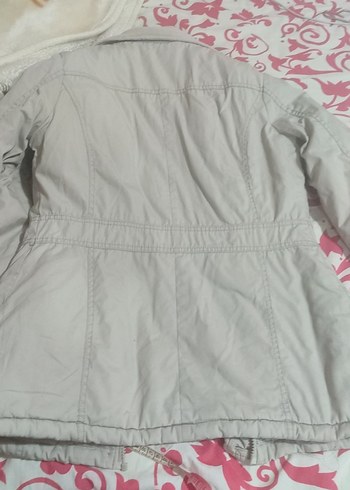 Düğmeli bej Midi Kadın Ceket - Görsel 6