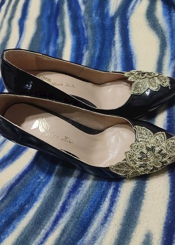 siyah  Desenli Kadın Stiletto - Görsel 2