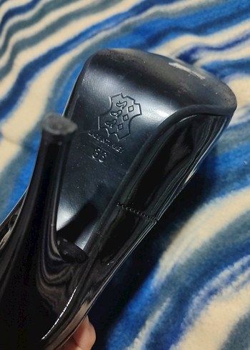 siyah  Desenli Kadın Stiletto - Görsel 3