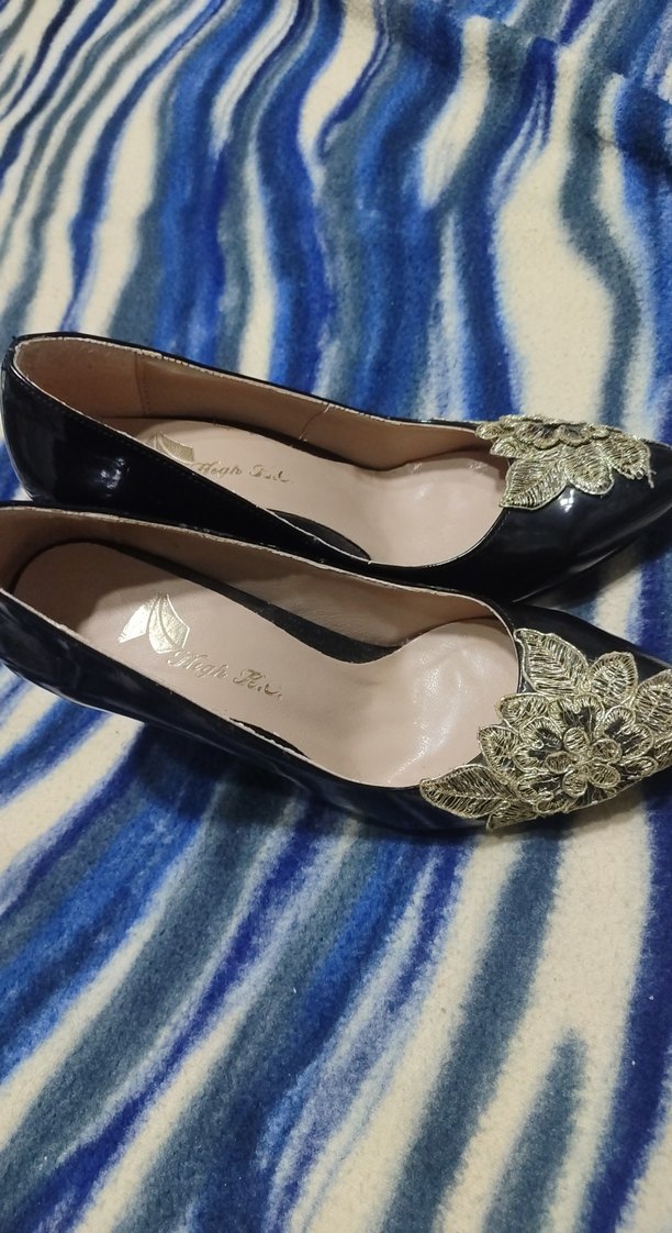 siyah  Desenli Kadın Stiletto - Görsel 2